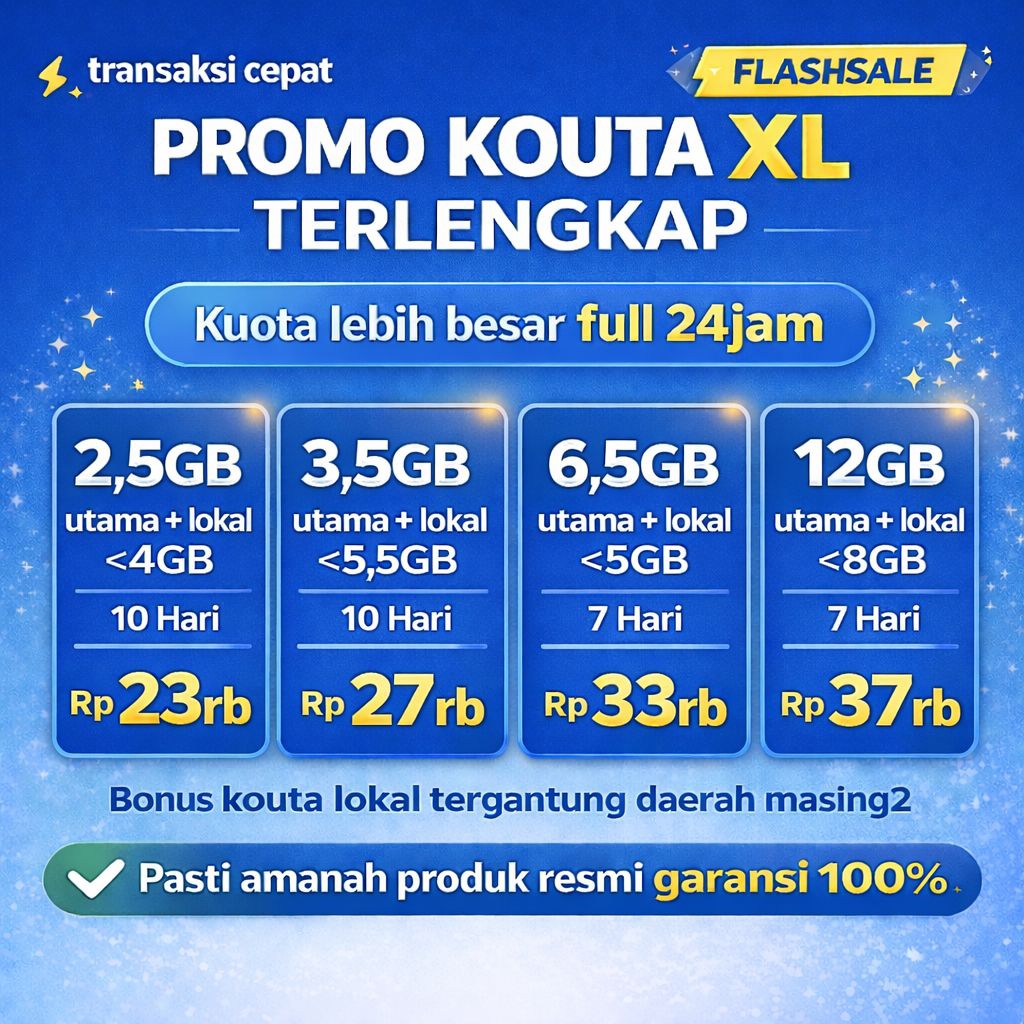 Promo Termurah Isi ulang XL Axiata Cepat murah garansi Isi Ulang Kuota XL Murah, Paket Internet XL C