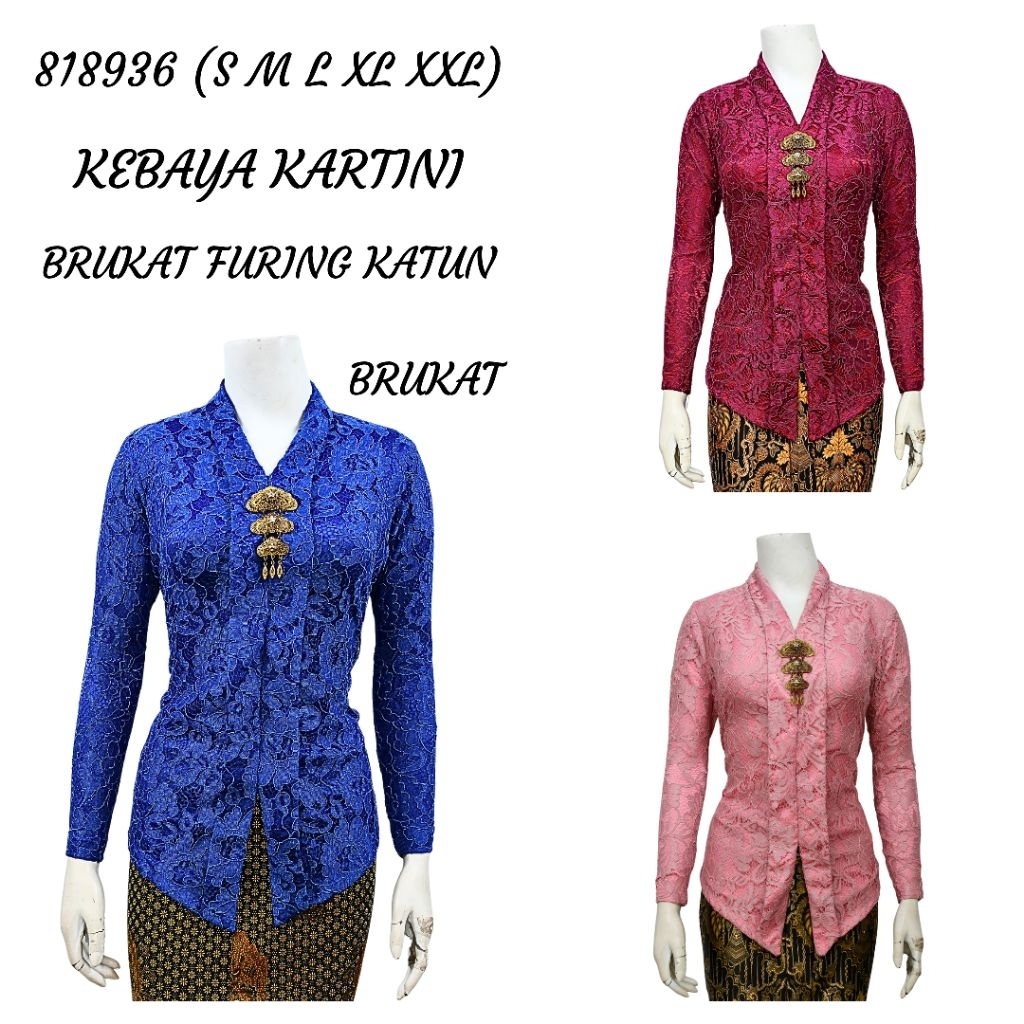 Indah KEBAYA BRUKAT KARTINI MODERN LENGAN PANJANG Furing Katun KEBAYA WISUDA KEBAYA KATUN KEBAYA AKA