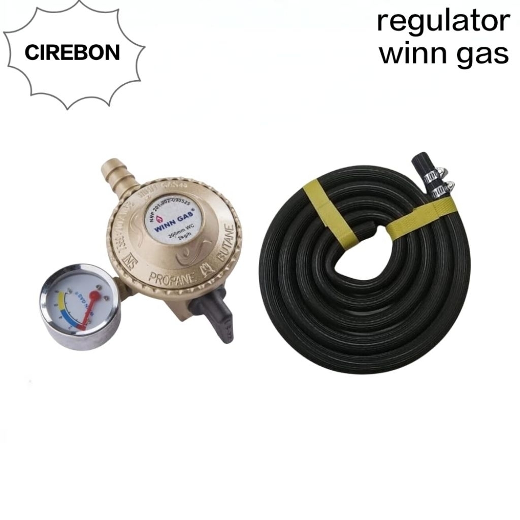 Selang Gas + Regulator / Winn Gas Regulator Dan Selang Kompor Panjang 1,8 Meter