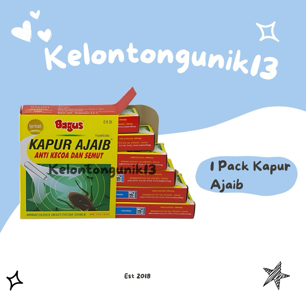 1 pack isi 6 pcs Kapur ajaib / kapur bagus ajaib / kapur semut / kapur kecoa / kapur serangga ajaib