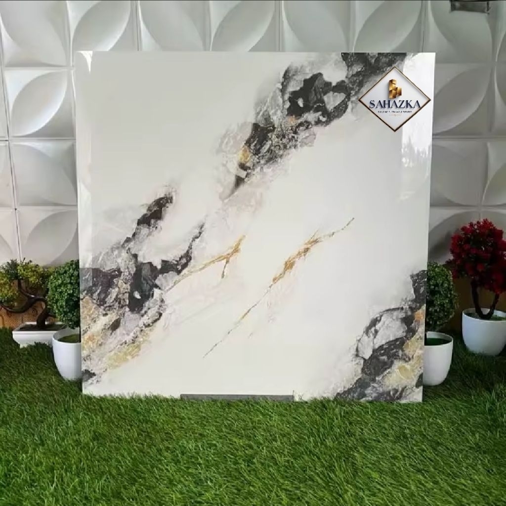 Promo granit 60x60 ikatan glossy glazed polish motif carara marmer , granit lantai , granit dinding 