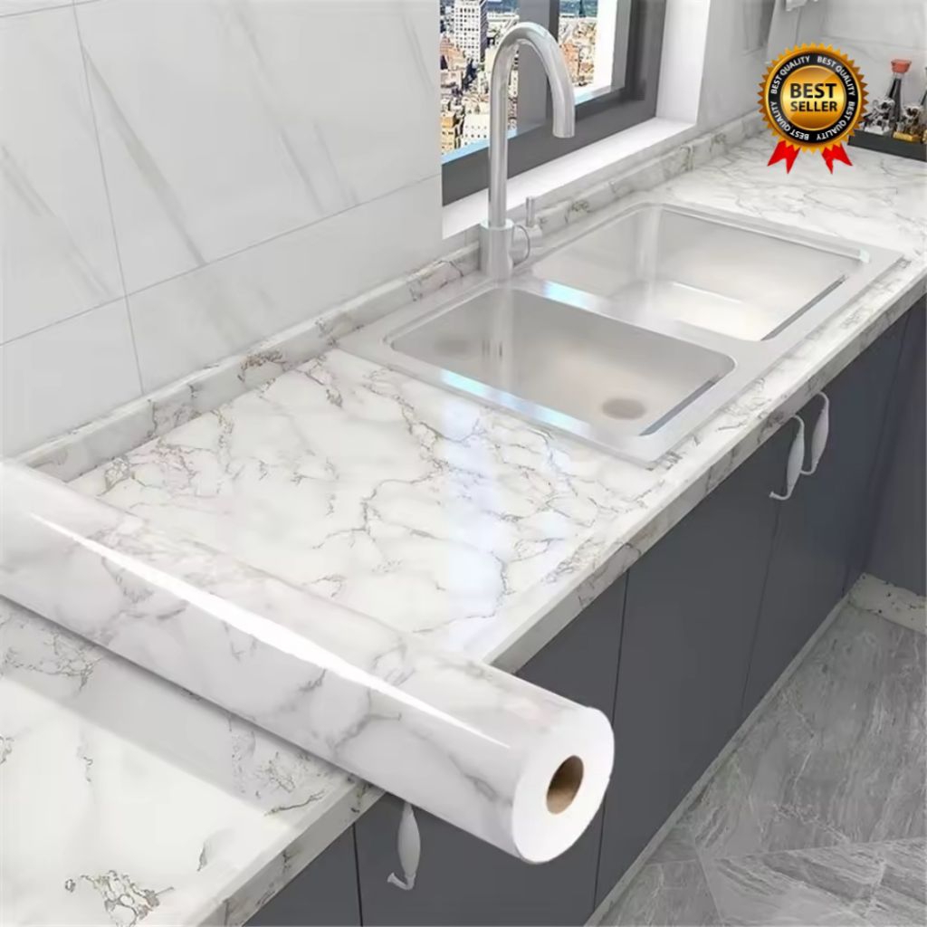 Wall Paper Stiker Dinding Marmer / VINYL Marbel Sticker / Wallpaper Motif Marmer