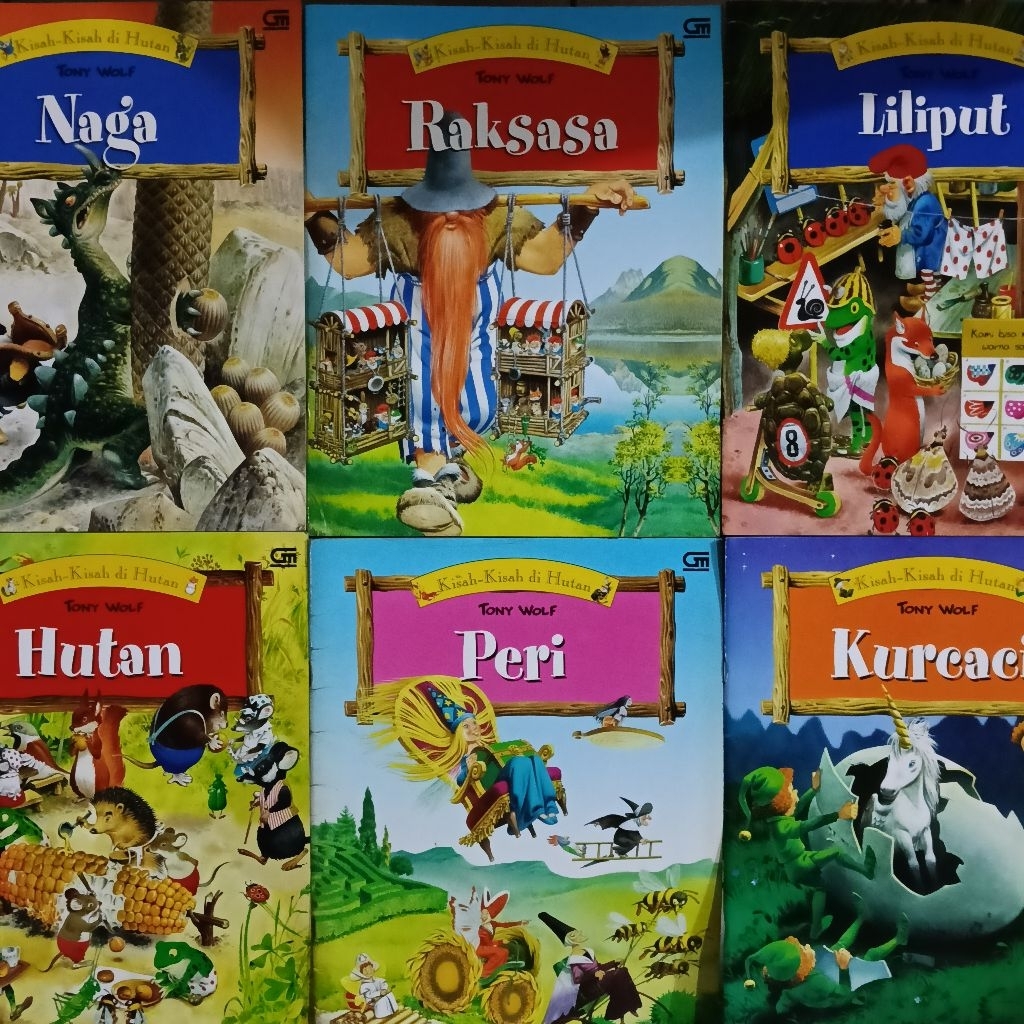 Buku Anak Langka Original • Kisah Kisah Di Hutan Karya Tony Wolf / Peri - Liliput - Raksasa - Naga -