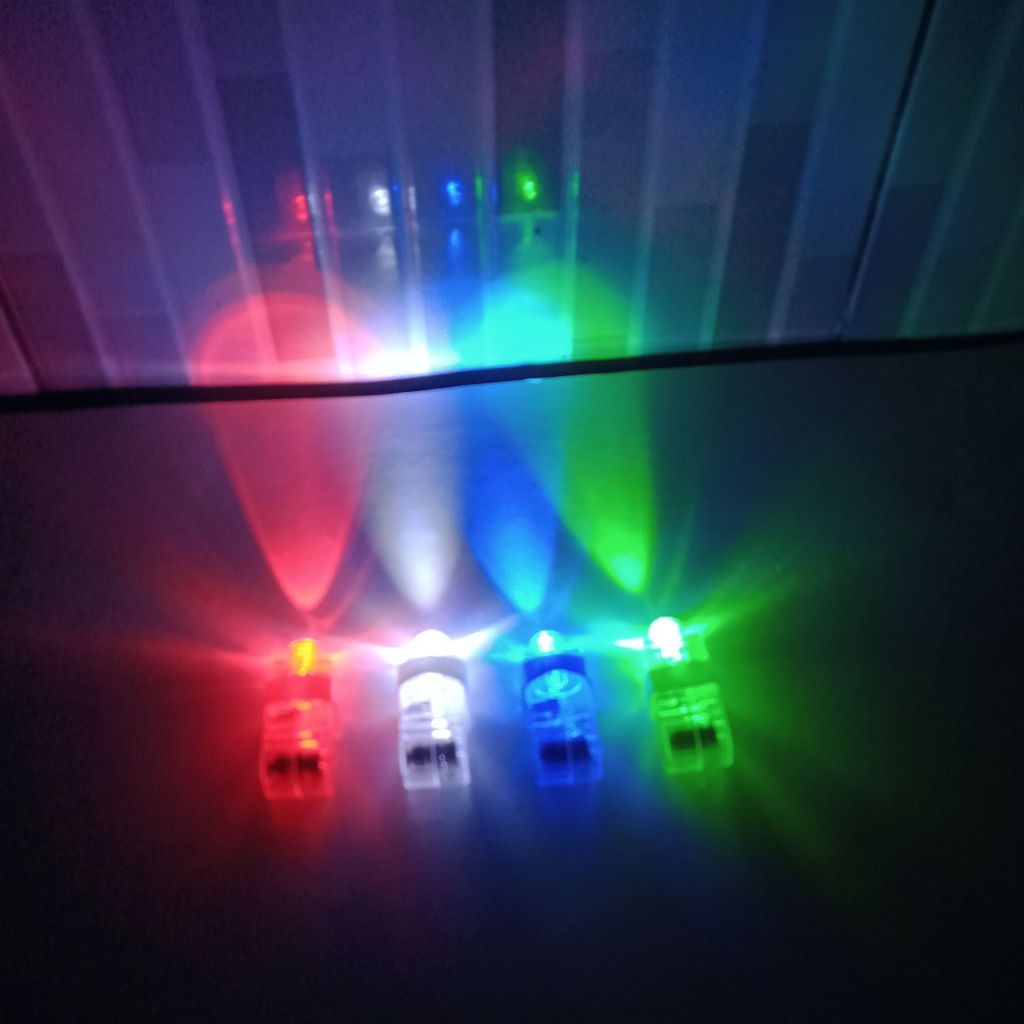 lampu senter jari 4 warna mainan anak