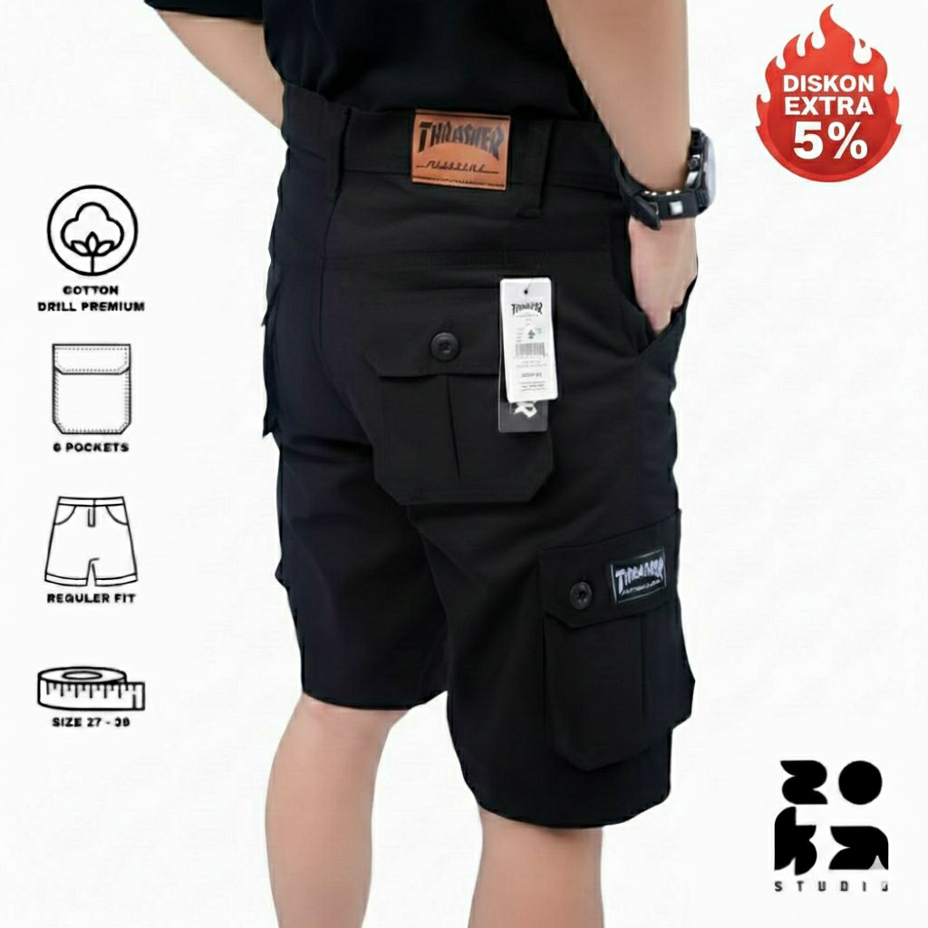 Celana pendek cargo PDL premium