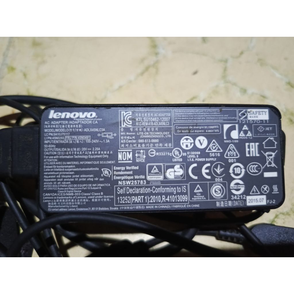 charger laptop lenovo original
