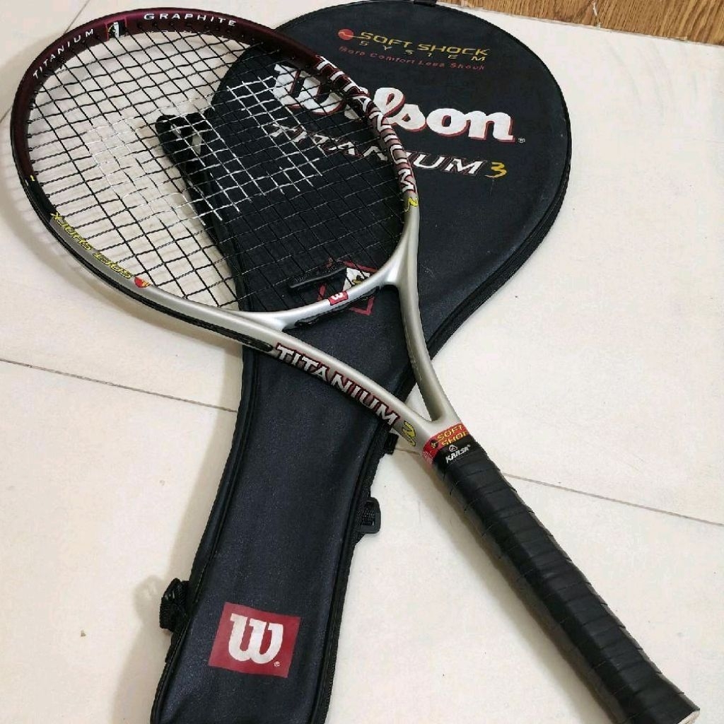 Raket Tenis Wilson Titanium 3 Mulus Bekas Original Ada Tas