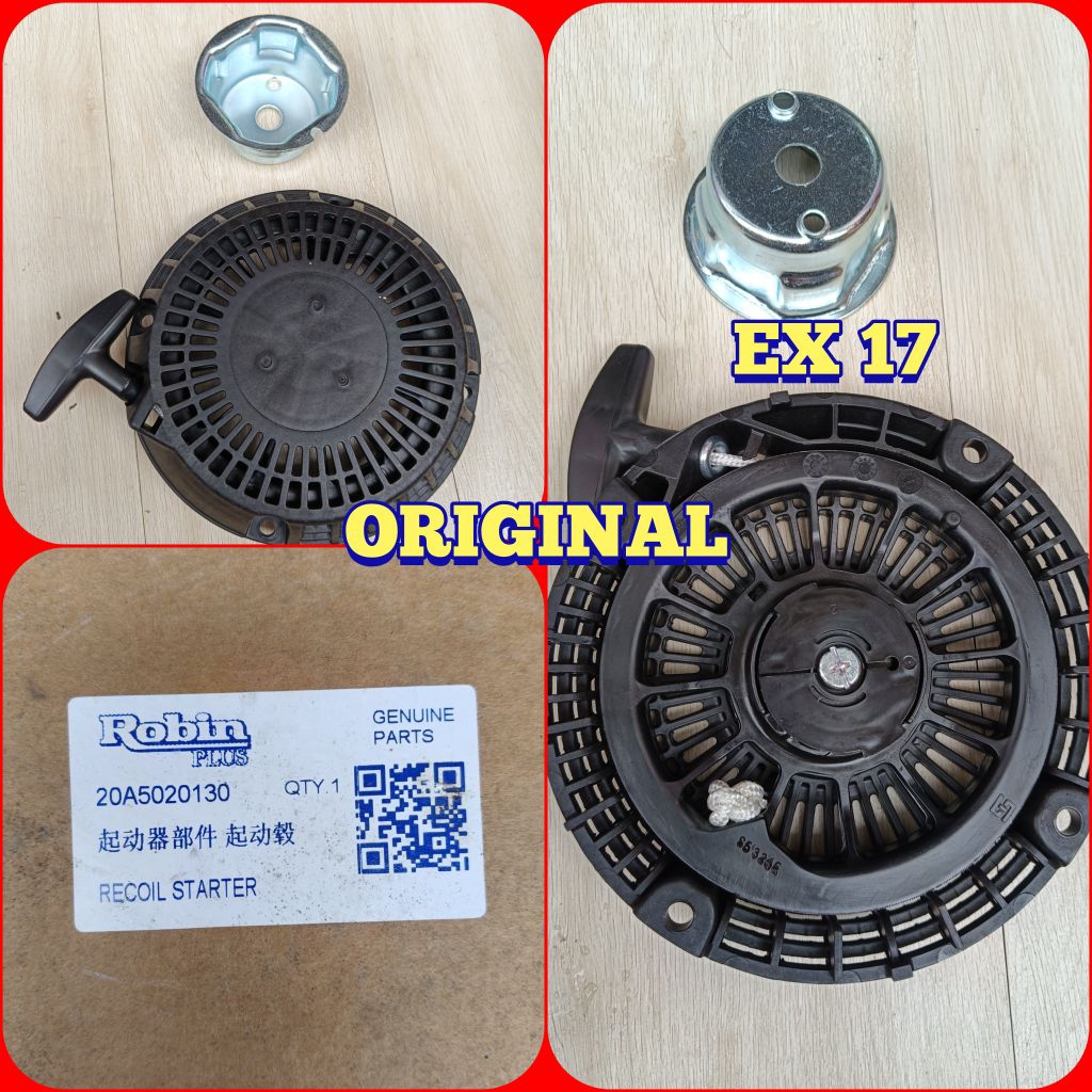 Recoil starter mesin Robin EX17 ORIGINAL/ engkolan mesin Robin EX17 ASLI