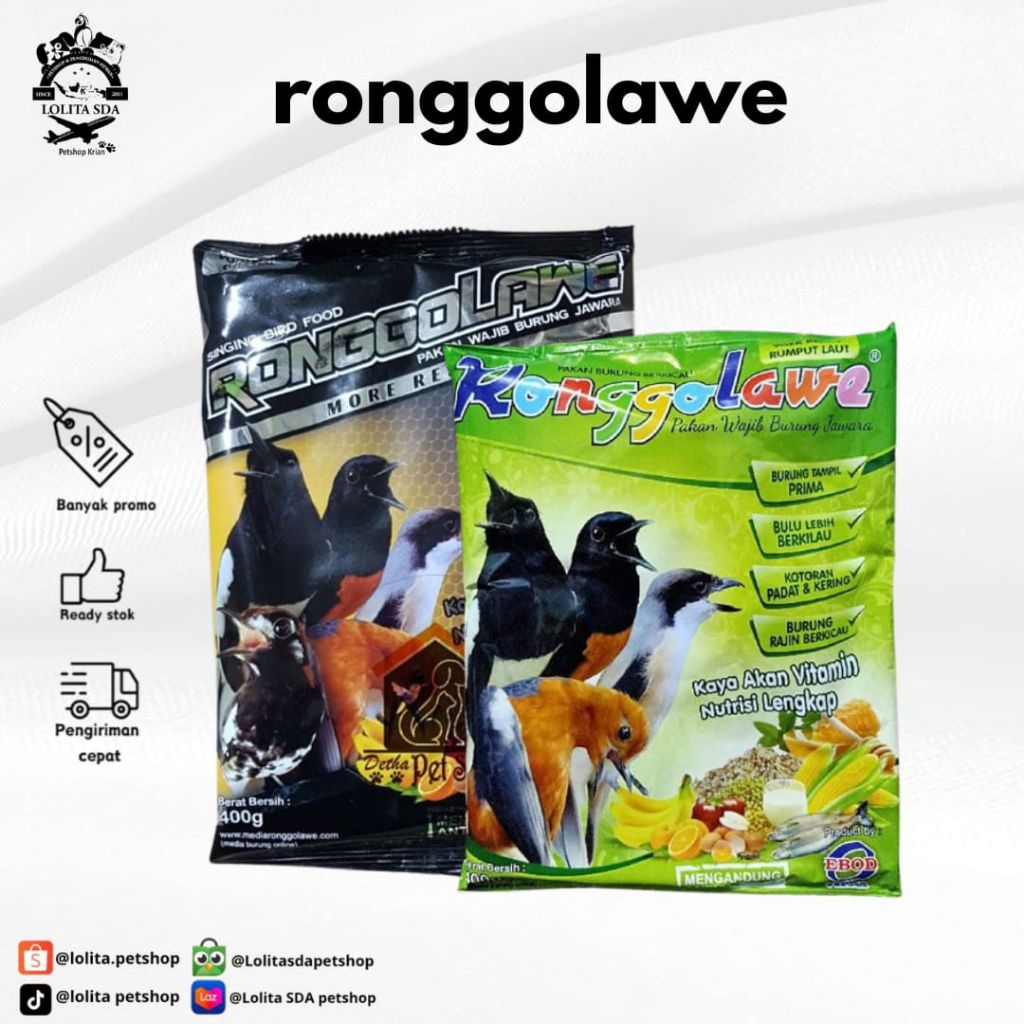 ronggolawe pakan burung jawara