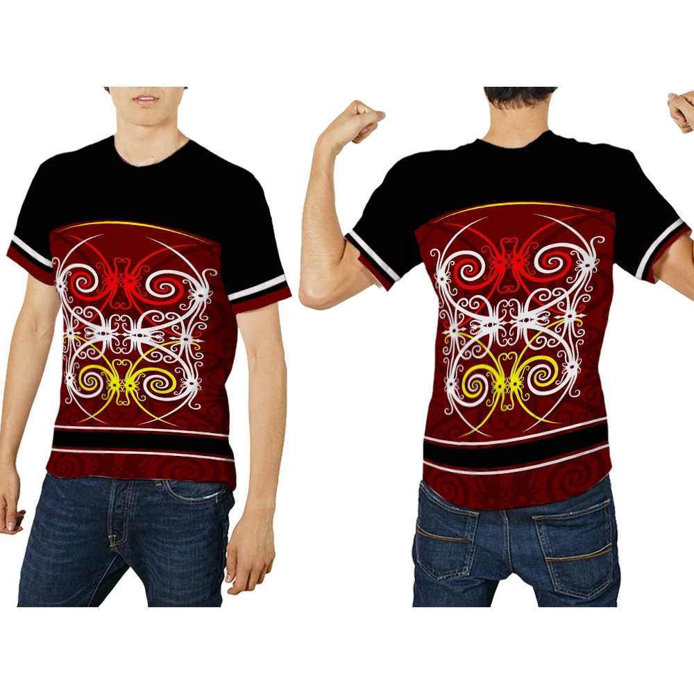 Jersey Batik Dayak Kaos Pria Motif Batik Dayak Kalimantan Fullprint