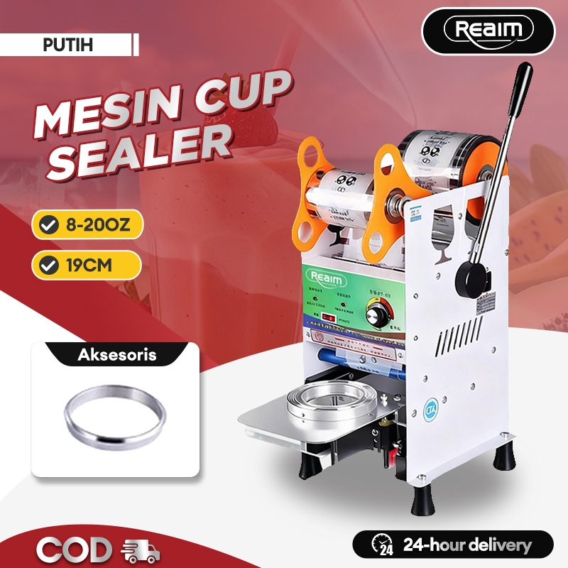 Reaim Mesin cup sealer plastik sealer plastik press mesin pres cup gelas plastik mesin press plastik
