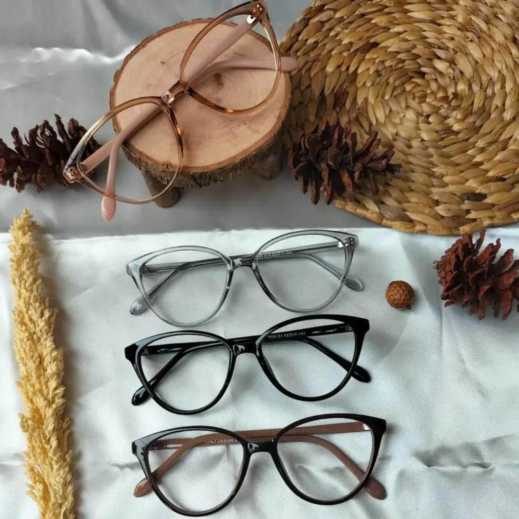 Frame oval cat eye wanita plastik 1026