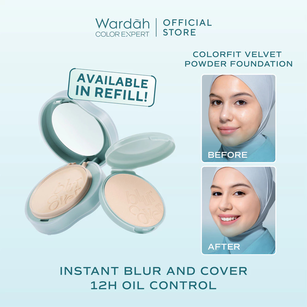 New  Wardah Colorfit Velvet Powder Foundation Refill | Wardah Bedak Refill