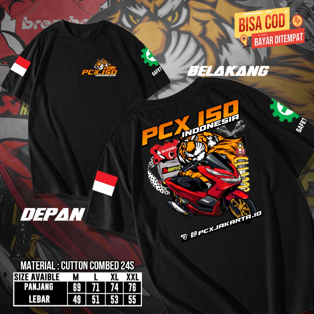 KAOS MOTOR PCX 150 KAOS HONDA PCX NEW BAJU MOTOR PCX 150 / KAOS PCX BAJU MOTOR PCX PAKAIAN PRIA / ka