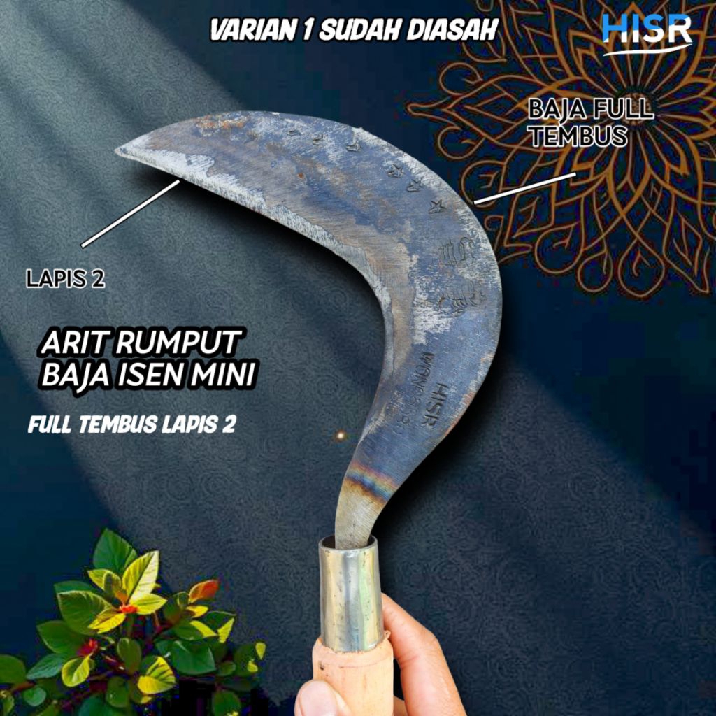 Arit mini bahan baja isen lapis 2 super tajam sampai kecil full tembus