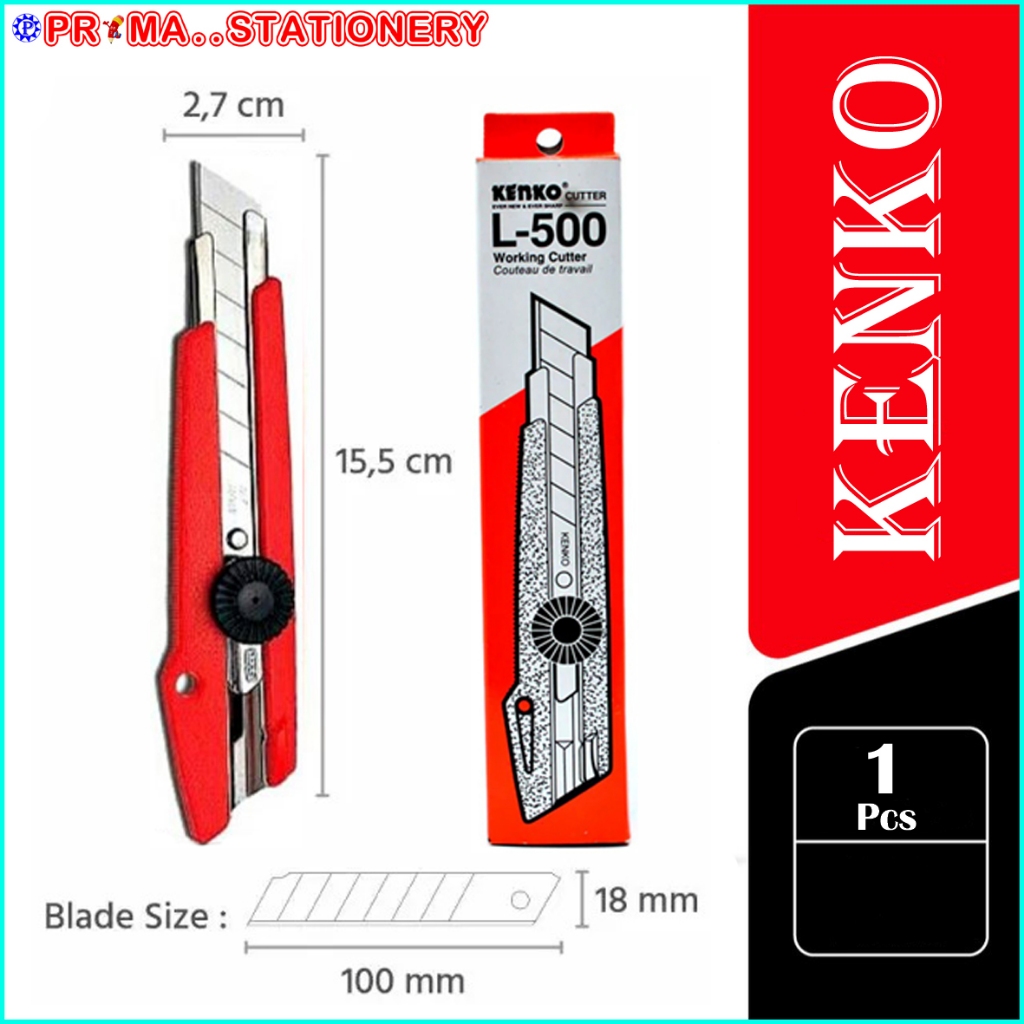 (1 PCS) Cutter Kenko L500 / Cutter Besar Kenko L-500 / Pisau Kenko L500