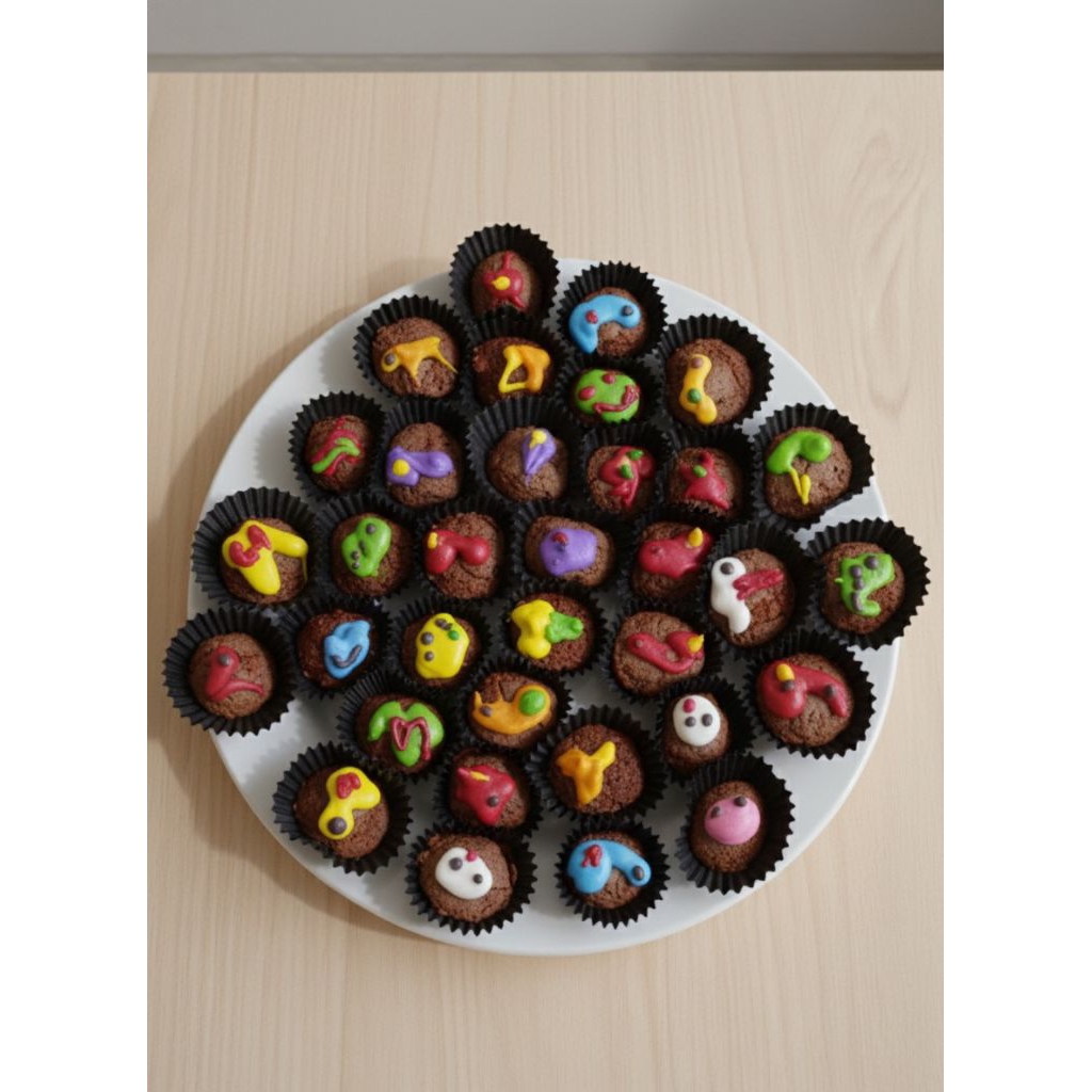 BROWNIES KERING KARAKTER 250gr/Brownies Kering/Kue Lebaran Enak