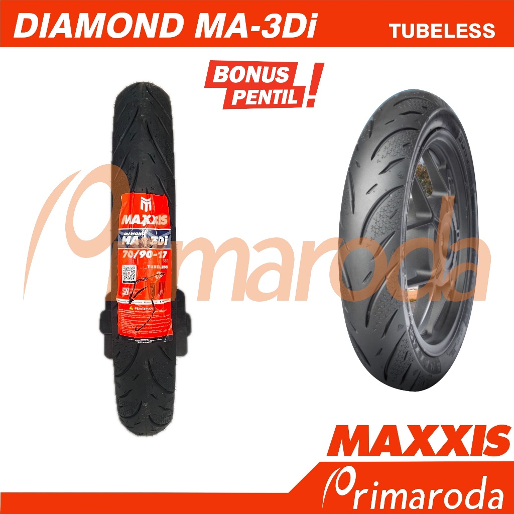 Ban motor MAXXIS Diamond MA-3Di 70/90 Ring 17 Tubeless 70/90-17