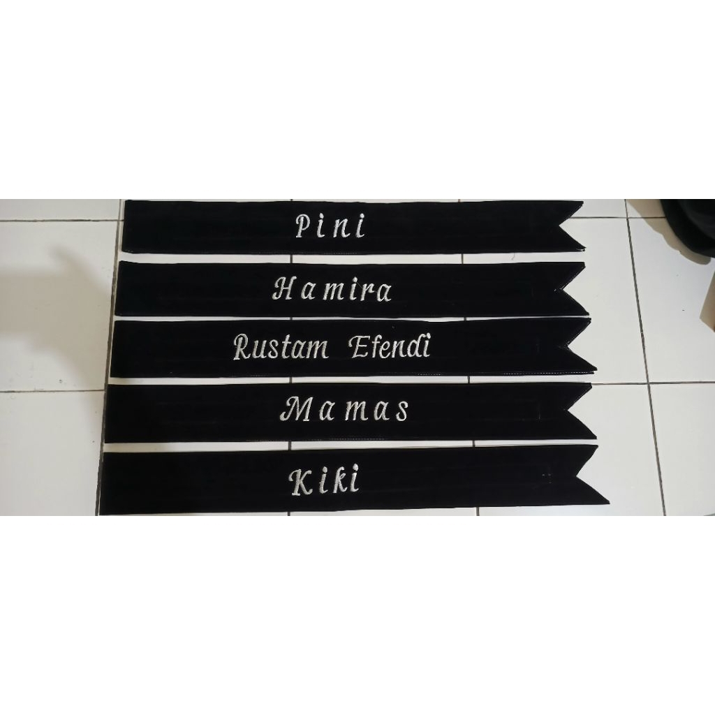 (1HARI JADI) SELEMPANG WISUDA  POLOS 2 LAPIS, BORDIR