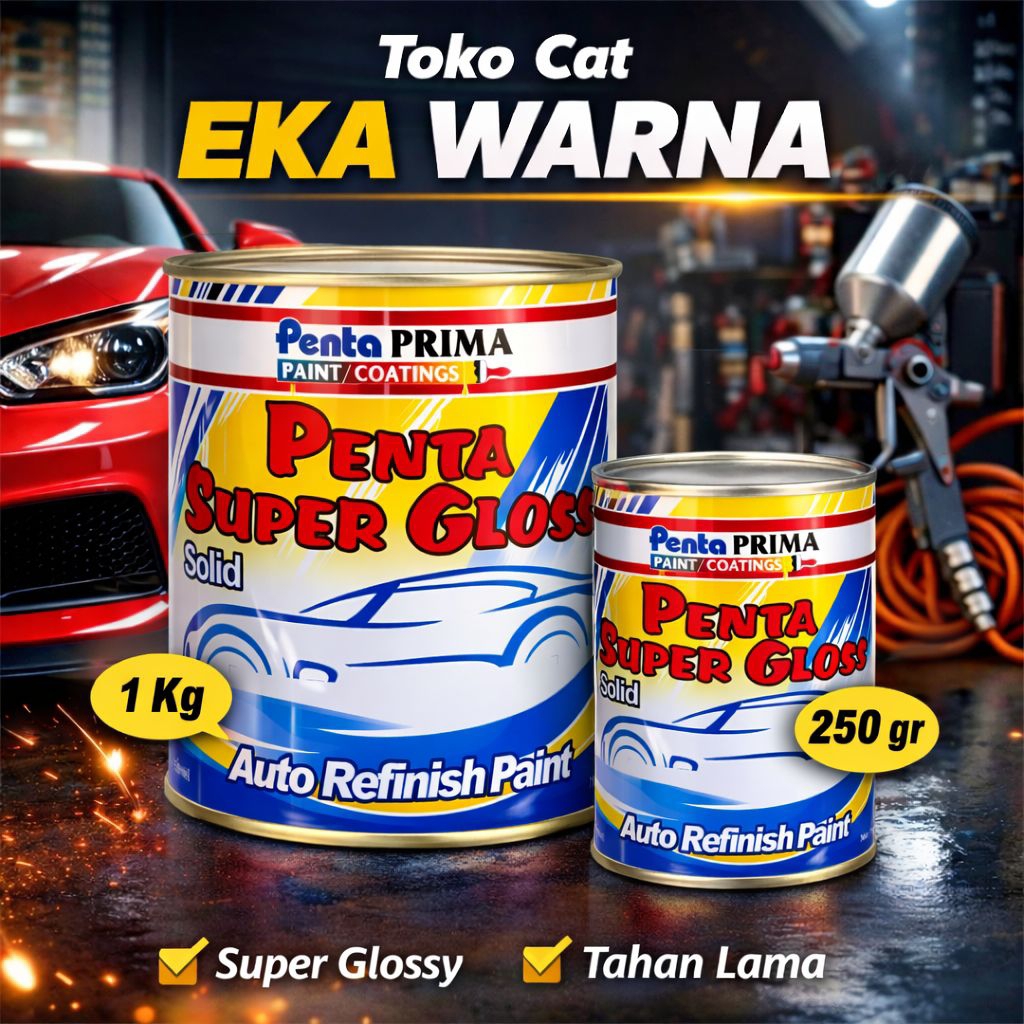 Cat Mobil Penta Super Gloss Original Stone Grey | Cat Otomotif Kilap Tinggi | 1Kg / 200gr