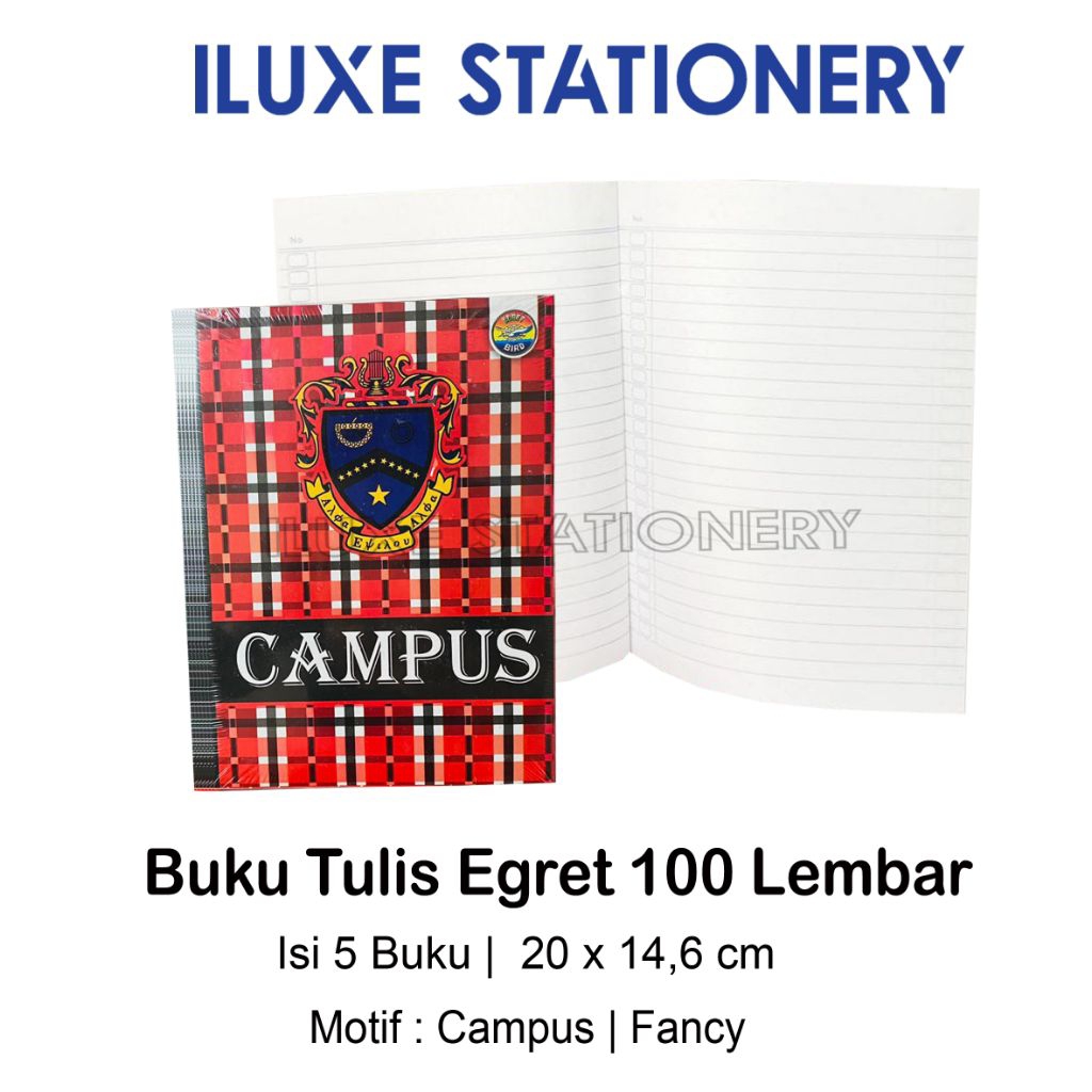 BUKU TULIS MEREK EGRET ISI 100 LEMBAR/ Buku Tulis Pendek 100 Lembar