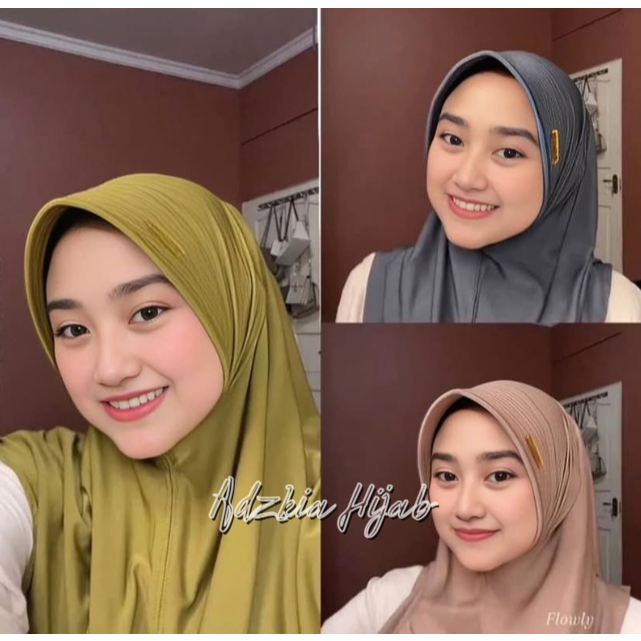 Hijab - Bergo Hamidah Size M Jersey Premium Label Akrilik berlian hijab