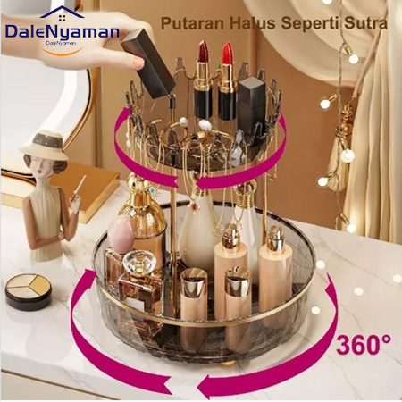 Rak Kosmetik Aesthetic - Tempat Make Up / Rak Perhiasan Kalung Cincin Anting Gelang