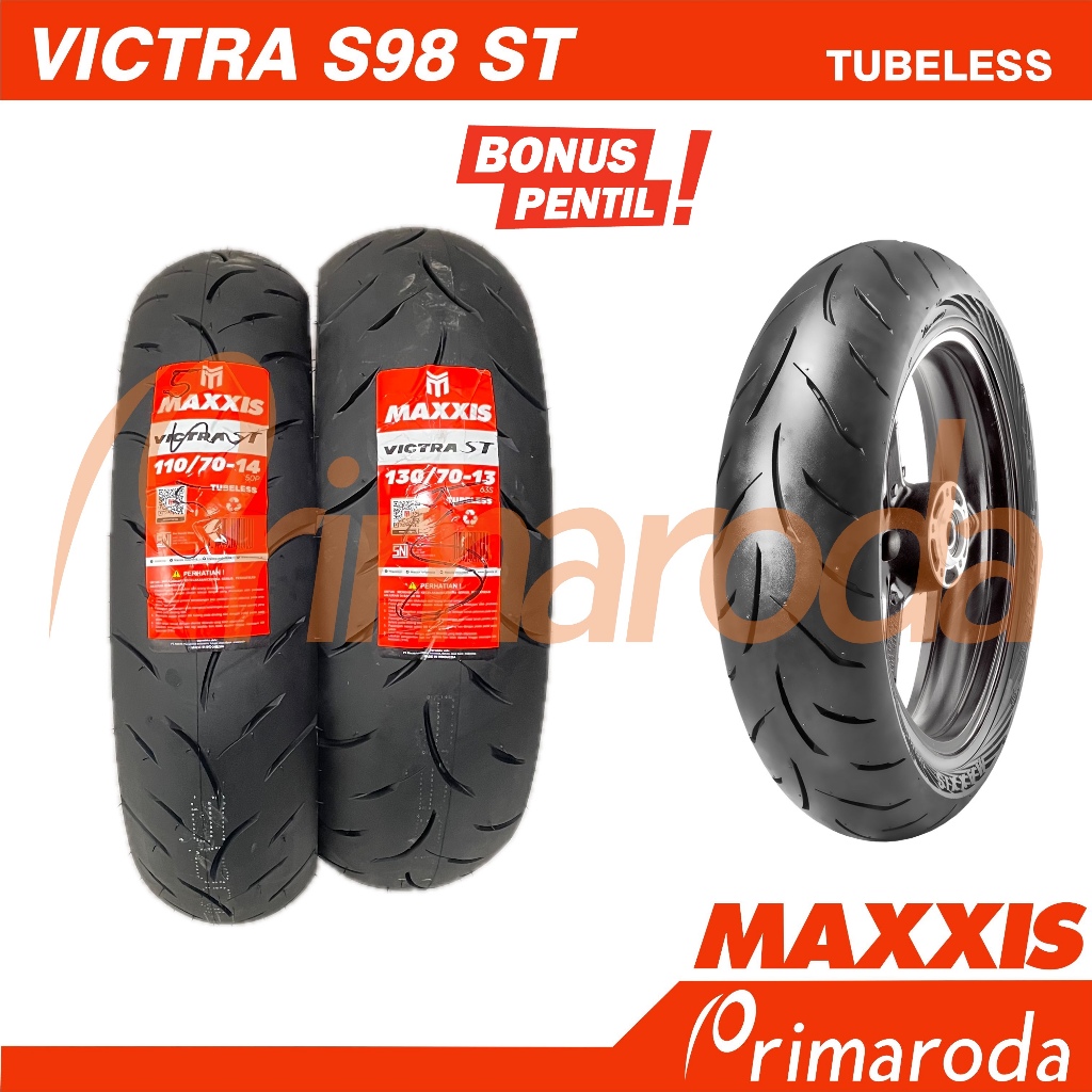 Sepasang Ban Honda PCX 160 Tubeless Maxxis Victra S98ST