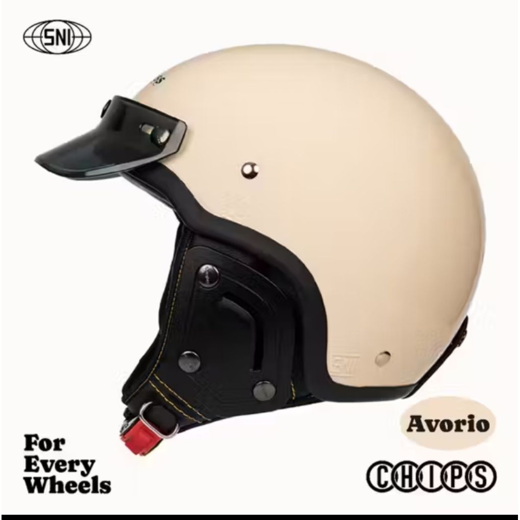 HELM CARGLOSS CFS CHIPS RETRO HALF FACE ORIGINAL