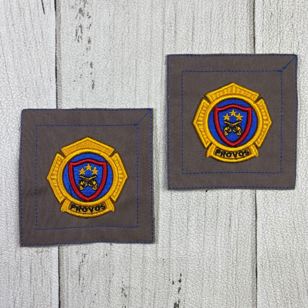 Atribut Bordir Timbul PROVOS Bet Timbul RODA PROVOS Badge PROVOS POLRI Timbul