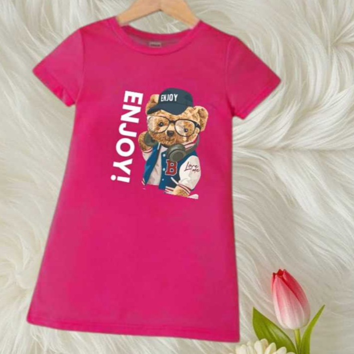 Daster dres ENJOY anak perempuan, baju daster anak , daster lengan pendek, daster kekinian, untuk an