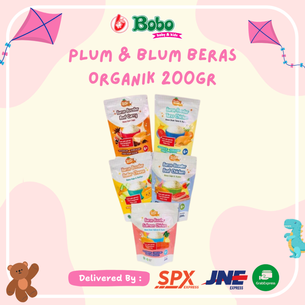 Plum & Blum Beras Organik Beras 200gr - MPASI Bayi