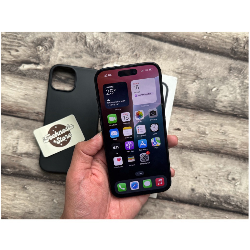 iPhone 15 256GB Black Resmi Indonesia ibox digimap ex pemakaian pribadi