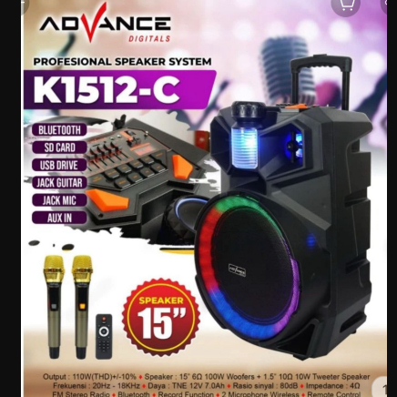 SPEAKER AKTIF ADVANCE  K1512C 15 Inch