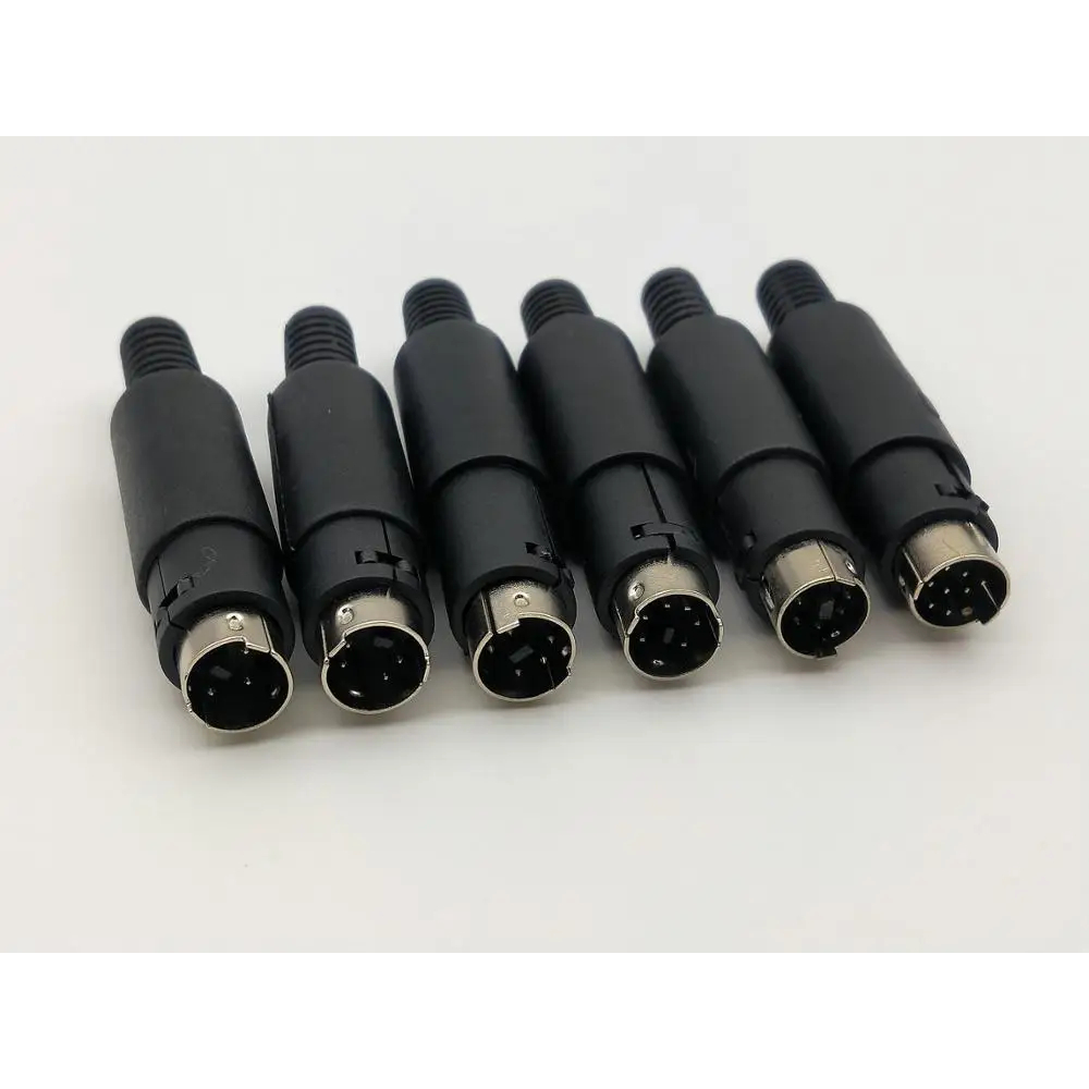Mini Din 8 pin, 6 pin, 4 pin Connector Male | Support Untuk PLC