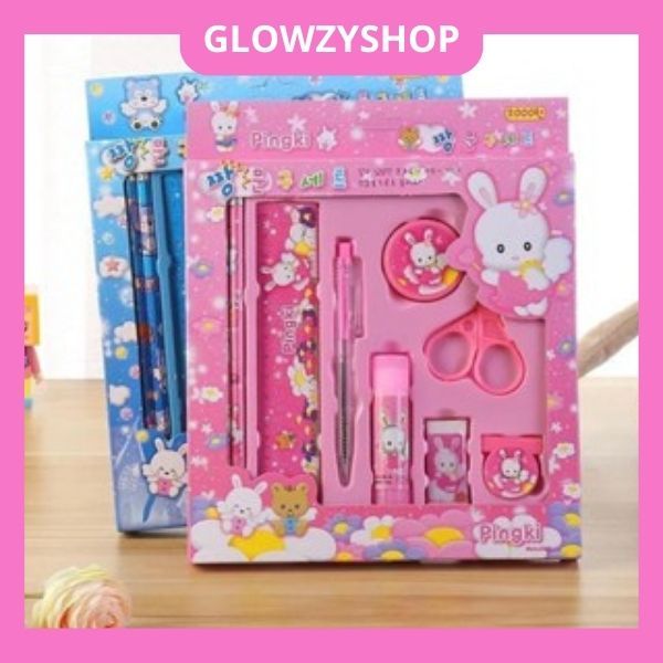 2009 Pencil Set 9 In 1 Alat Tulis Sekolah Anak Lengkap