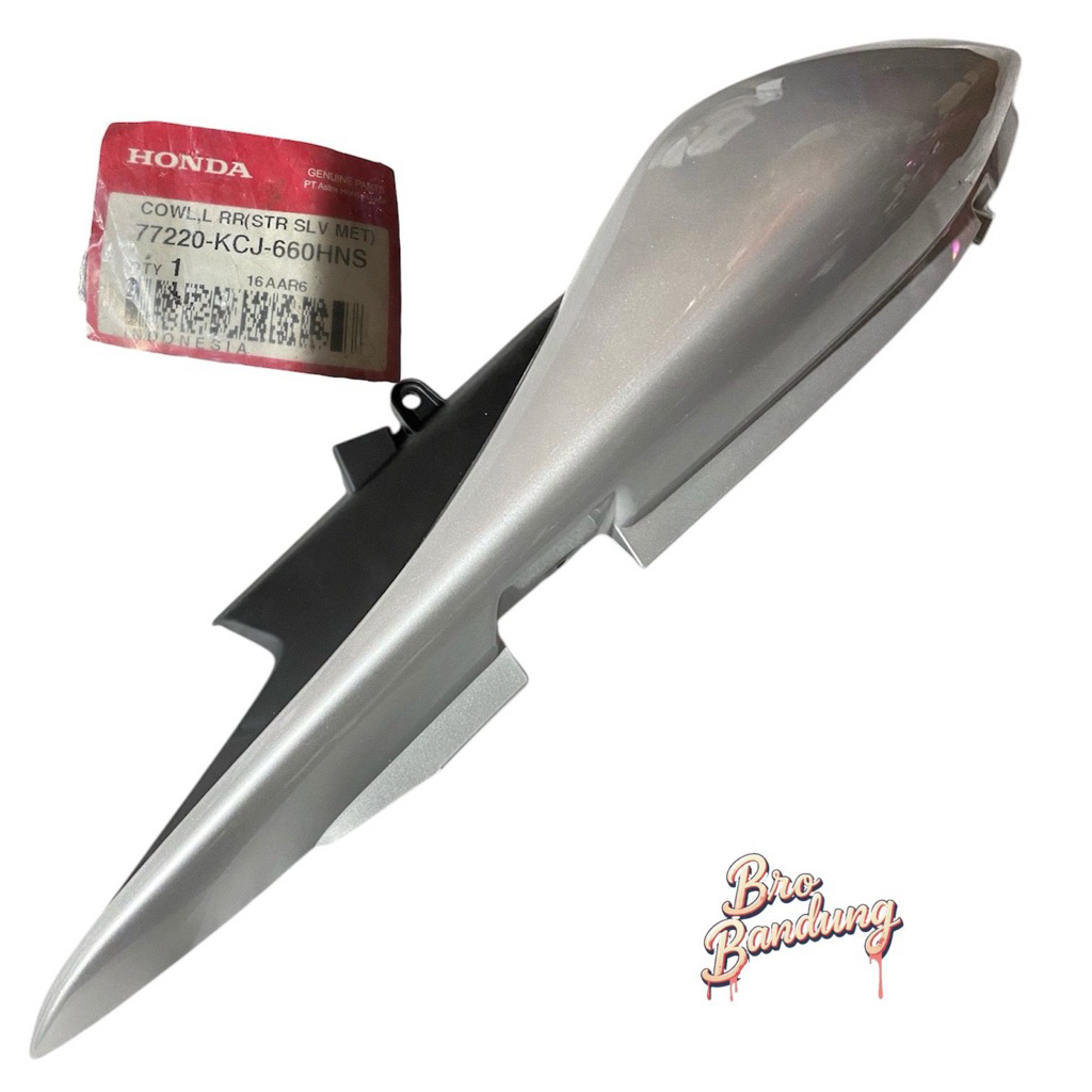 Cowl L RR Silver Cover Body Kiri Honda Tiger Revo 77220-KCJ-660HNS Ori Honda Genuine Parts 77220kcj6
