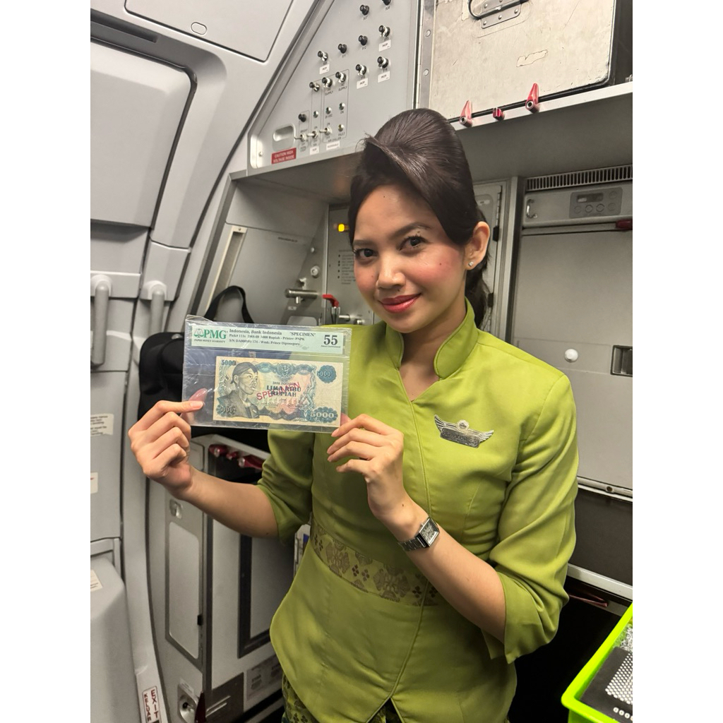 Koleksi Uang Kuno 5000 Sudirman Specimen PMG Score 55 Tahun 1968