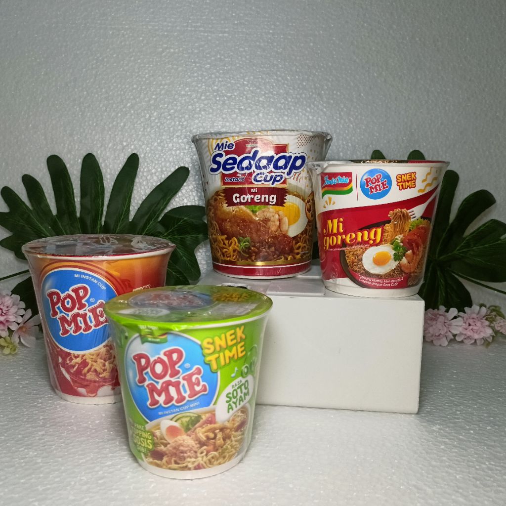 mie instan pop mie/mie sedaap cup