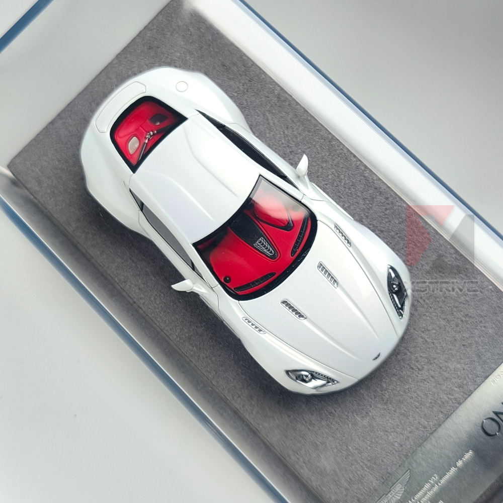 FIGART MODEL 1:64 2011 Aston Martin One-77 Morning Frost White RESIN Model Car