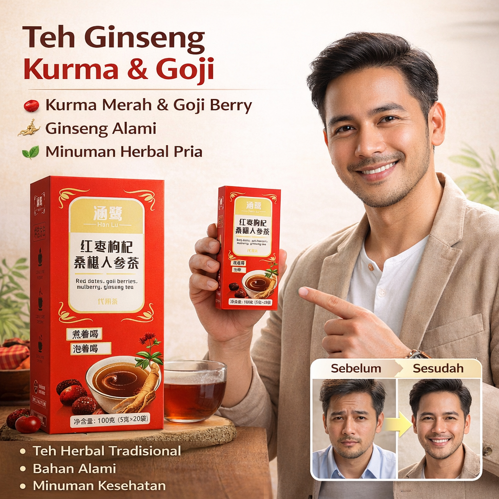 [Nutrisi Yang Ditingkatkan] Teh Ginseng, Kurma Merah, Goji Berry, Teh Mulberry, Kurma Merah, Goji Be