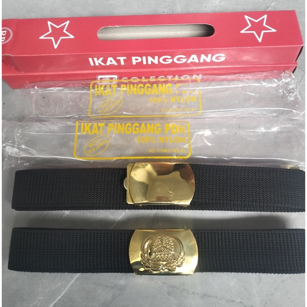 Sabuk PDH TNI Polri Kuningan Murni, Desain Elegan & Tahan Lama