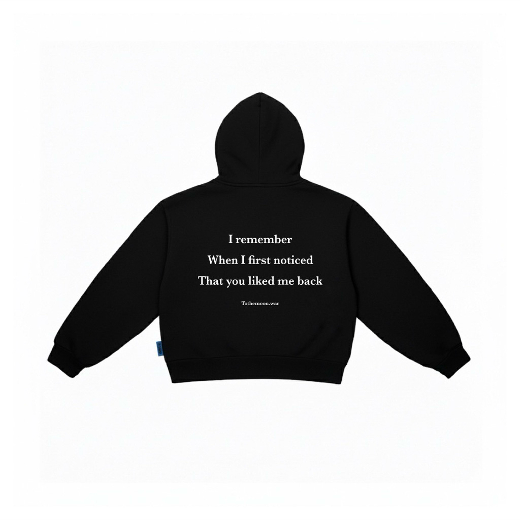 TOTHEMOON - Hoodie Boxy 330GSM CAS K. Hitam