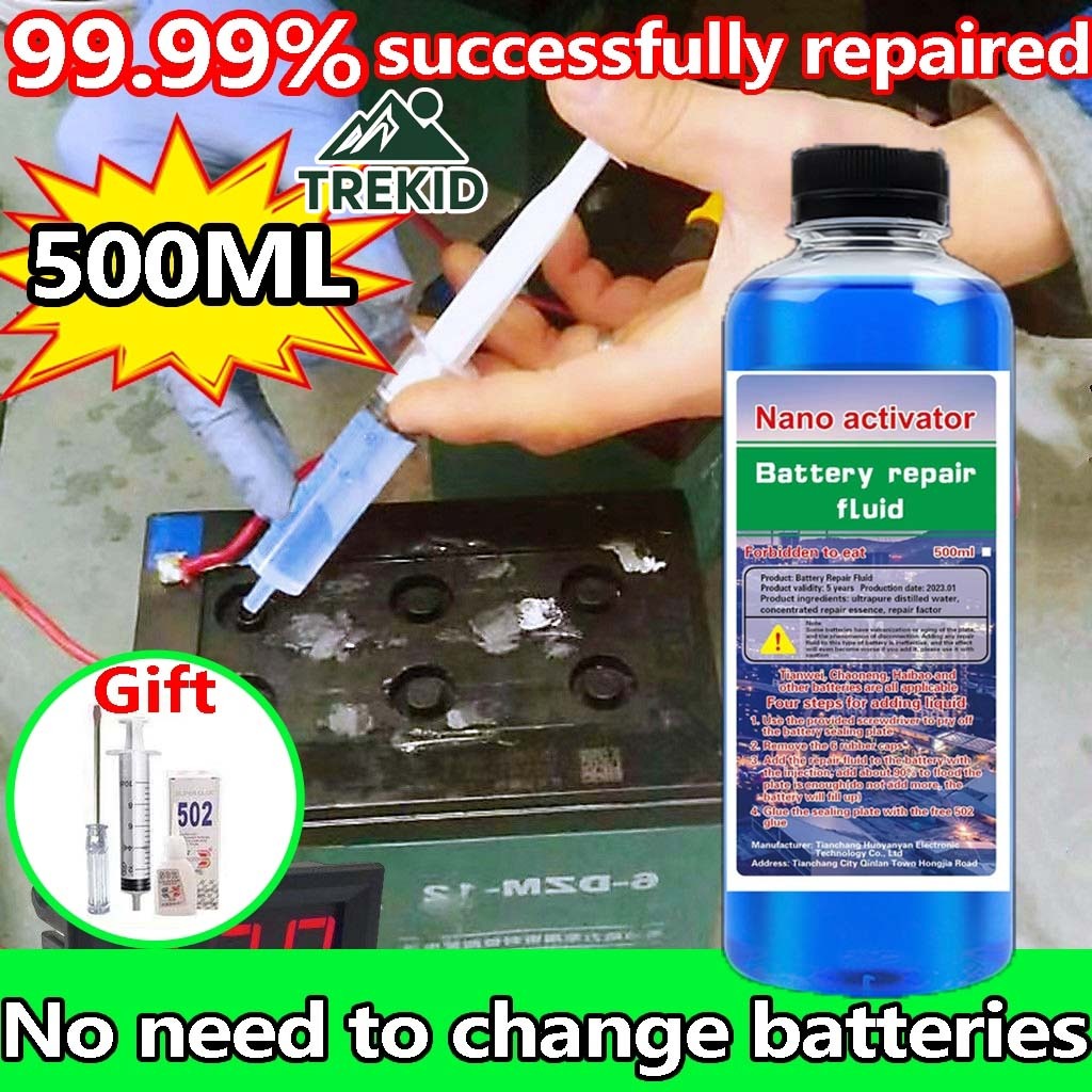 Cairan Perbaikan Aki 500ml | Cairan Elektrolit Aki Motor & Mobil | Battery Repair Solution