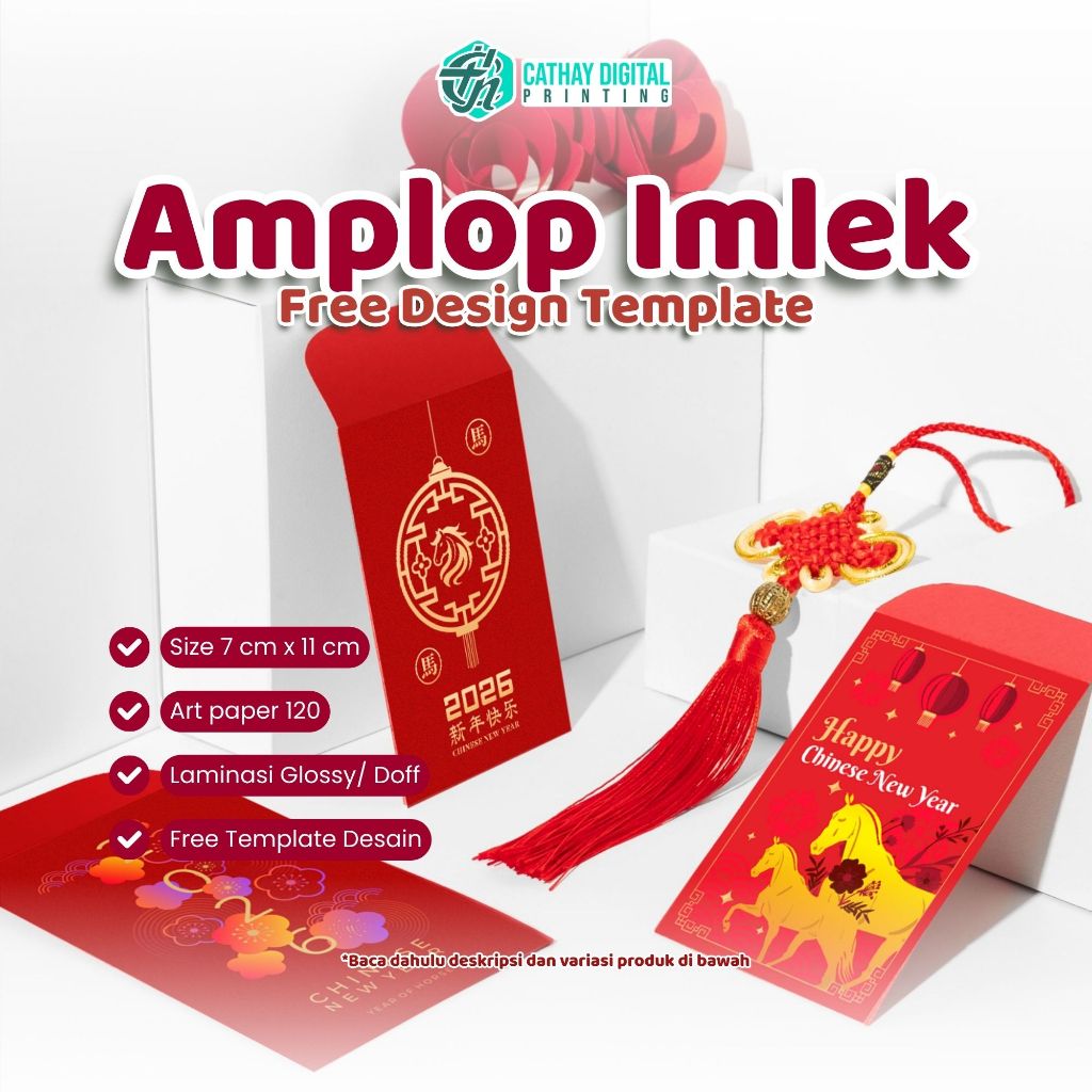 Angpao 2026 | Custom nama | Angpao Imlek artpaper 120 gr | Angpao Imlek | Amplop imlek