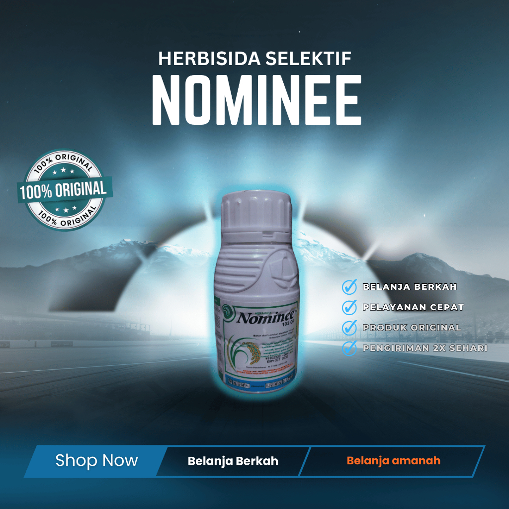 Herbisida Selektif Nominee merupakan herbisida selektif purna tumbuh untuk gulma daun sempit pada pa
