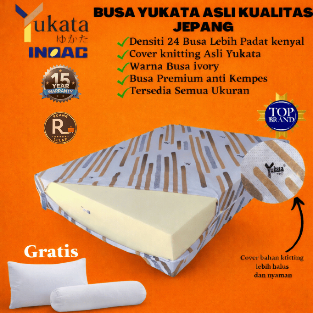 Kasur Busa INOAC YUKATA D24 anti kempes Garansi 15thn Kasur Inoac