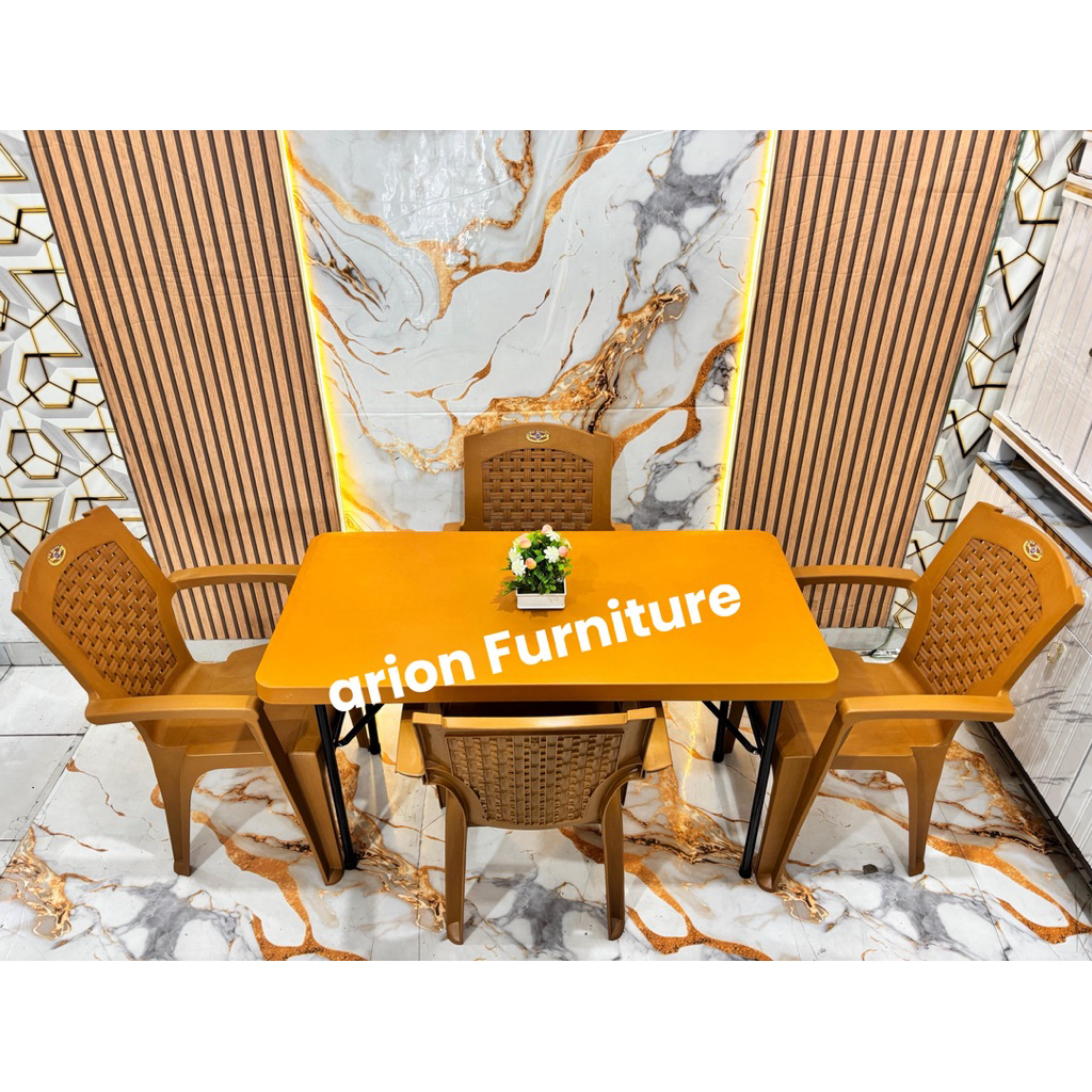 SET kursi plastik + Meja plastik premium // PAKET kursi meja Tamu / bangku santai
