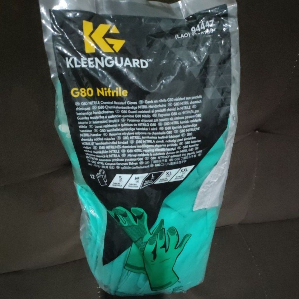 KLEENGUARD G80 NITRILE CHEMICAL RESISTANT GREEN