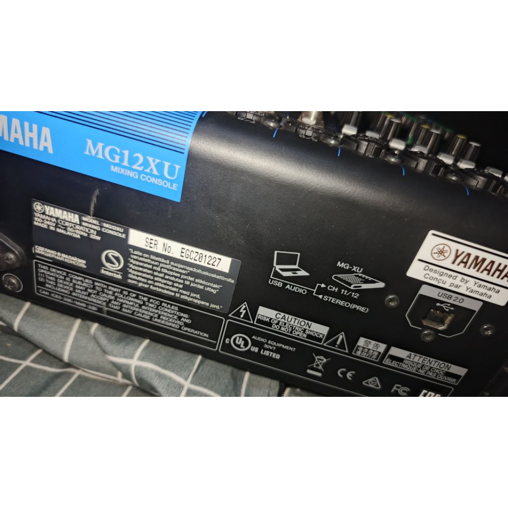 Mixer Yamaha MG12XU Original Made in Malaysia By Yamaha Kondisi Normal Mulus Segel Nominus Kelengkap